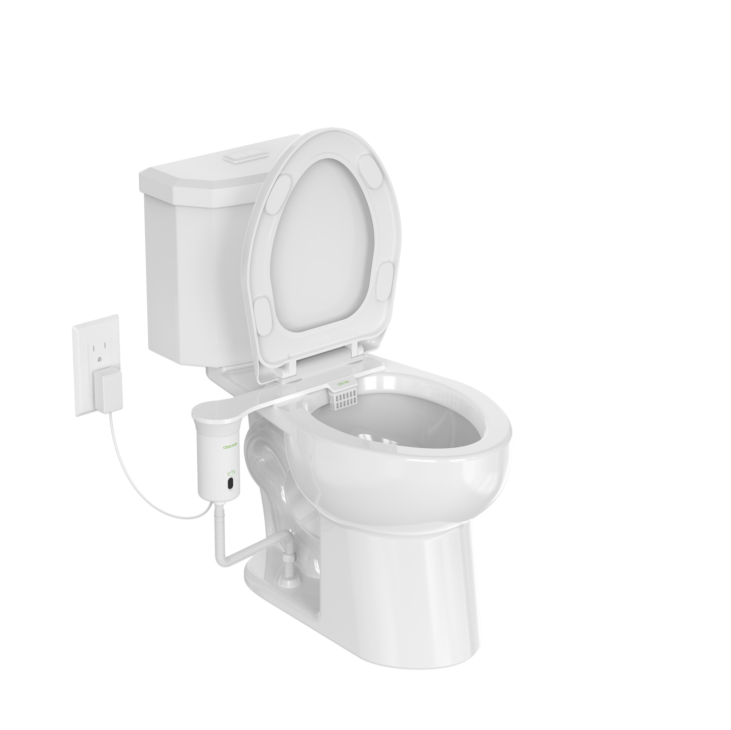 Toilet Odor Extractor, Model ANS-01PM (Plug-in Powered, Touchless Manual Control with Sensor)