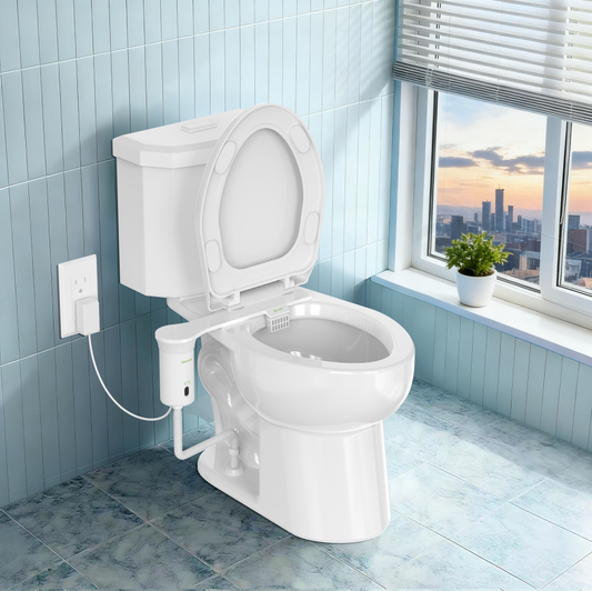 Toilet Odor Extractor, Model ANS-01PM (Plug-in Powered, Touchless Manual Control with Sensor)